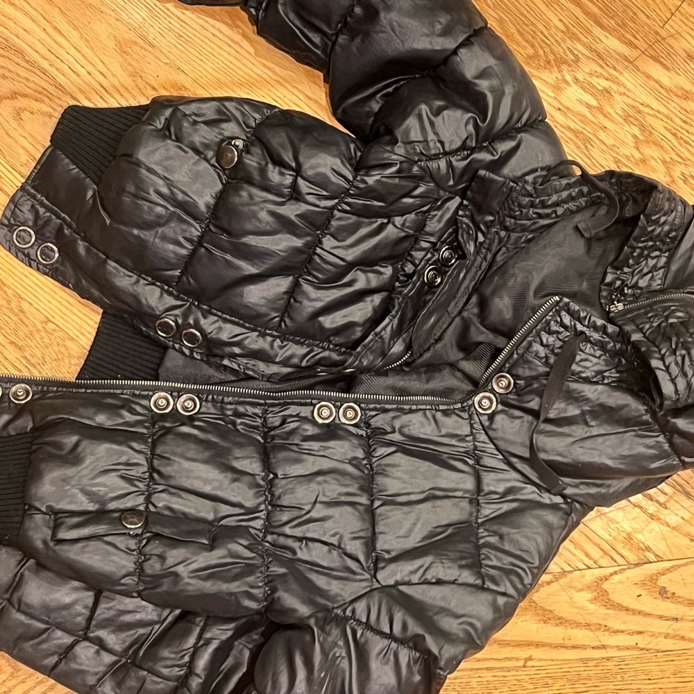 Black Puffer Jacket with Hood